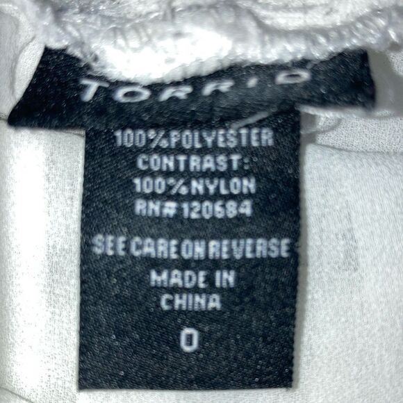 TORRID 0 Chiffon  Braided Lacy Hi/Lo Top - Picture 3 of 11